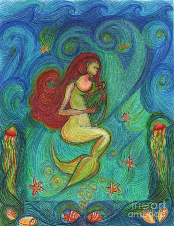 Sea Song by jrr Drawing by First Star Art