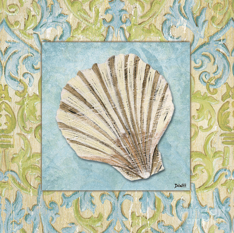 Shell Painting - Sea Spa Bath 1 by Debbie DeWitt