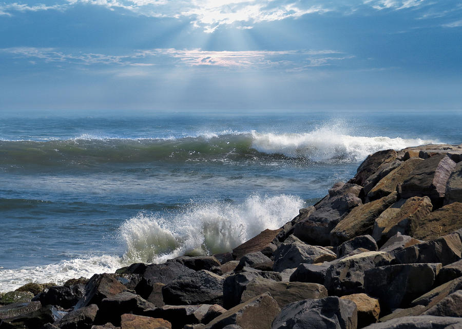 Sea Spray on the Rocks Photograph by Nina Bradica
