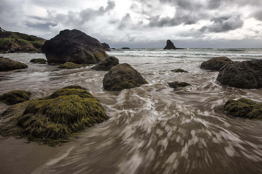 Sea Stack in Oregon Photograph by Jon Glaser