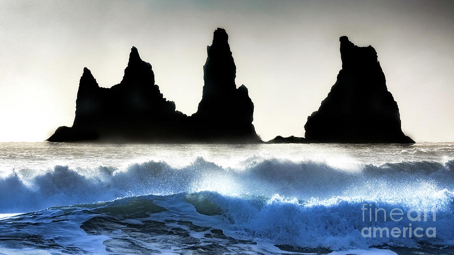 Sea Stacks in Ruff Surf Photograph by Jerry Fornarotto