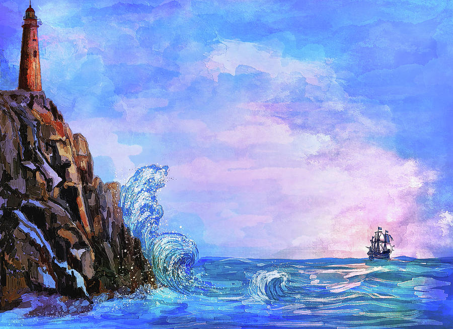 Sea stories 2  Painting by Andrzej Szczerski