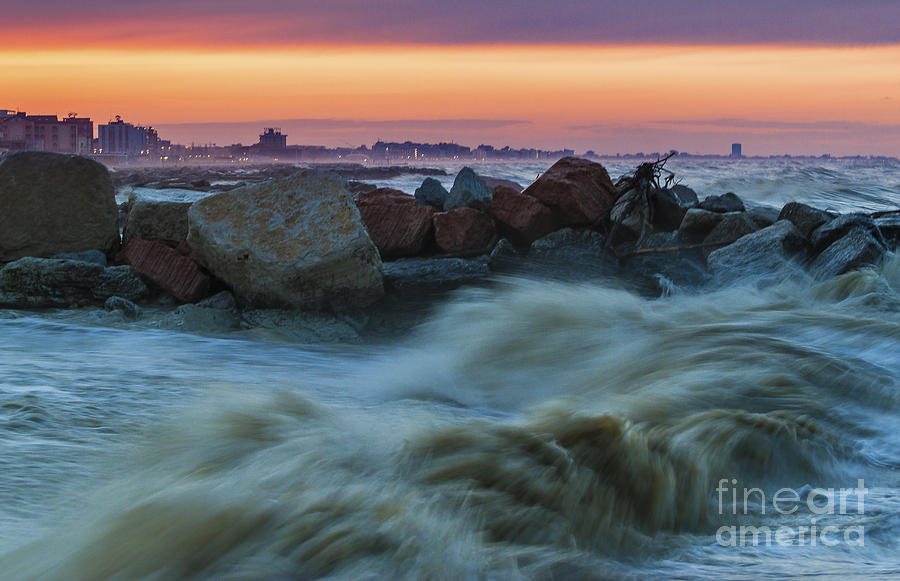 Storm Photograph - Sea Storm At Sunset by Pier Giorgio Mariani Storm Photograph - Sea Storm At Sunset by Pier Giorgio Mariani