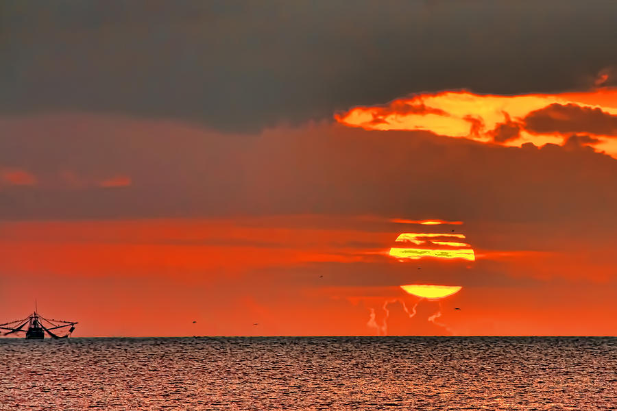Sea Sunset Photograph by Nadia Sanowar