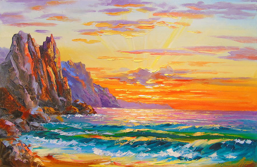 Sea sunset Painting by Olha Darchuk