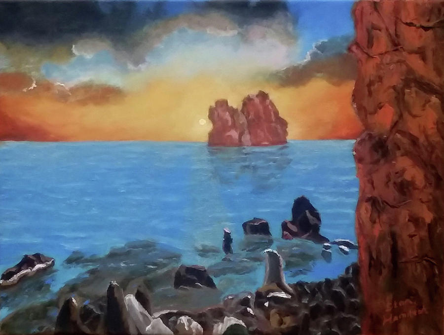 Sea Painting - Sea Sunset by Stan Hamilton