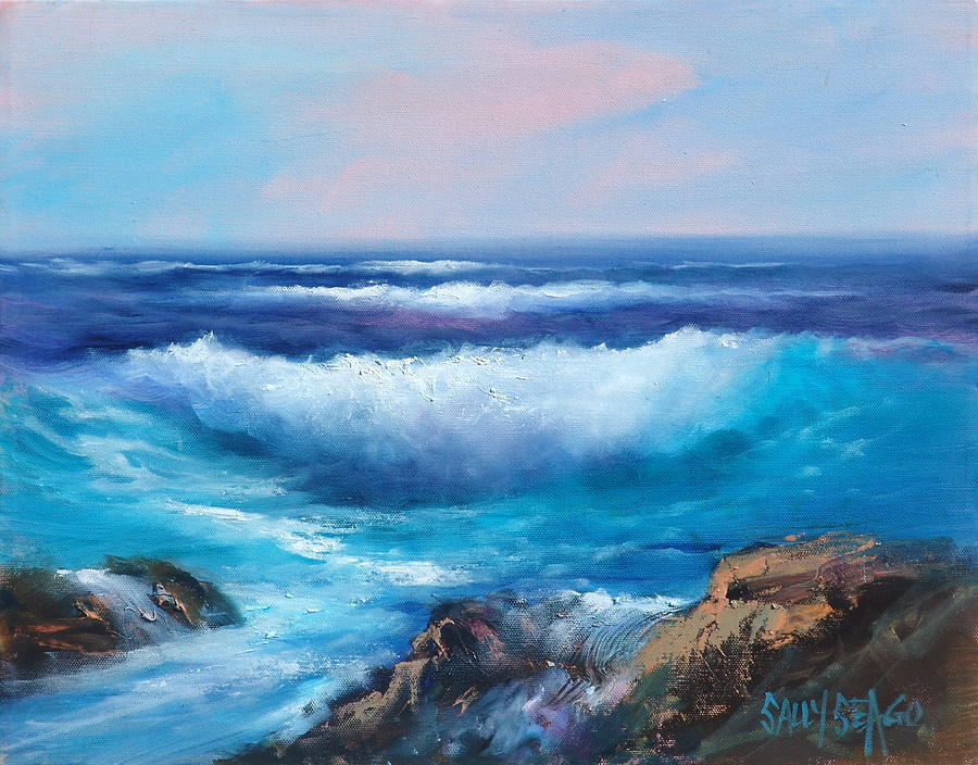 Sea Surf Painting by Sally Seago - Fine Art America