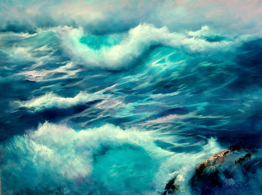 Sea Surge Painting by Sally Seago - Fine Art America