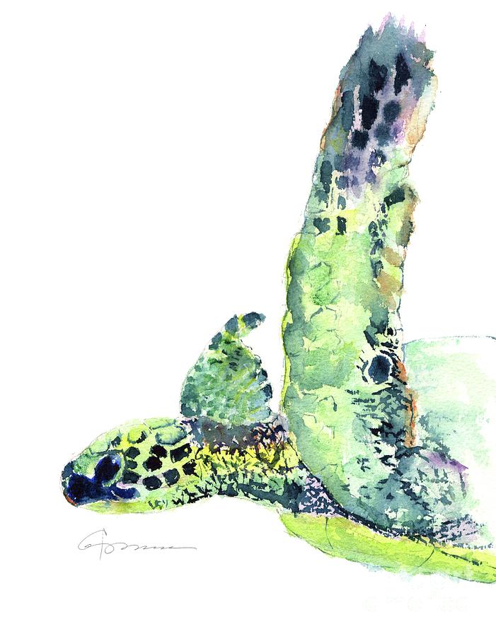 Sea Turtle #22 Painting by Claudia Hafner