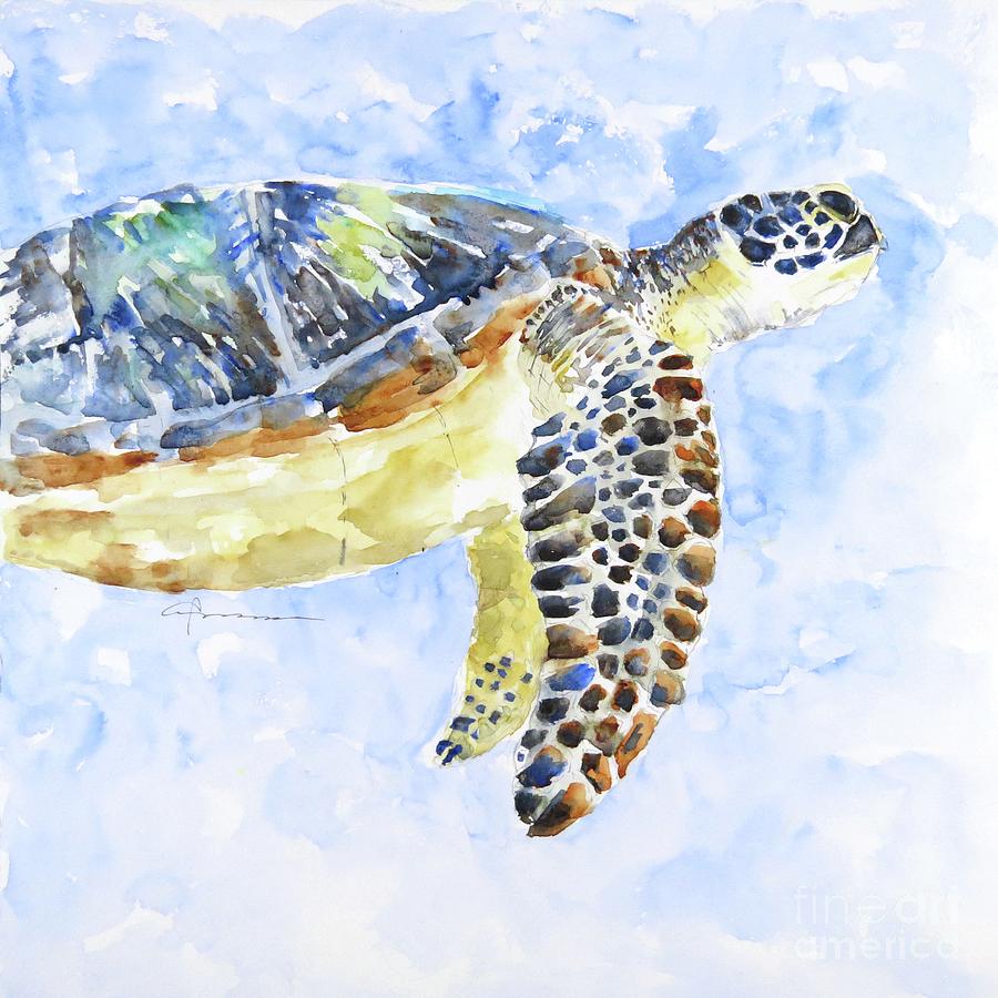 Sea Turtle #25 Painting by Claudia Hafner
