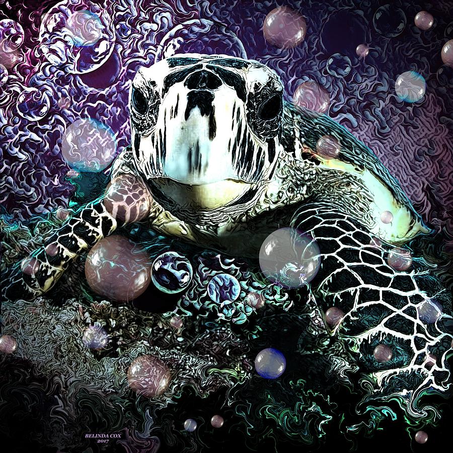 Sea Turtle  Digital Art by Artful Oasis