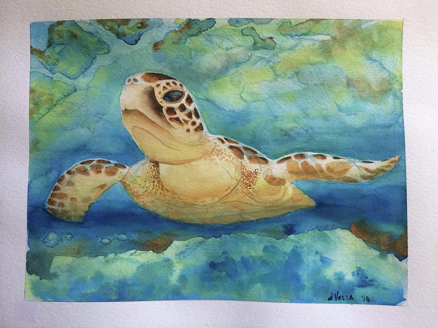 Sea Turtle Painting by Don Vella - Fine Art America