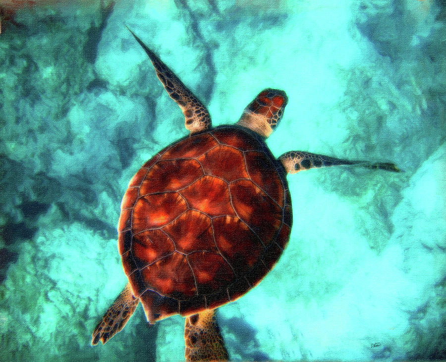 Sea Turtle - DWP2361247 Painting by Dean Wittle