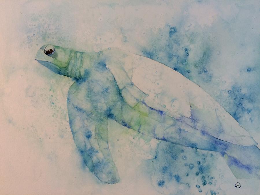 Sea Turtle Painting by Julie Wedean - Fine Art America