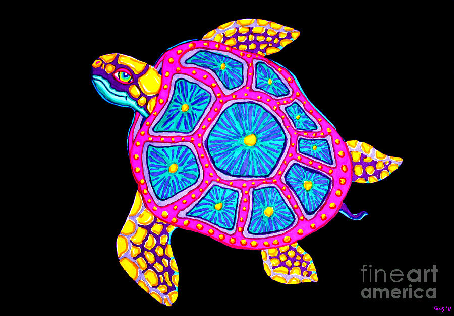 Sea Turtle Digital Art by Nick Gustafson