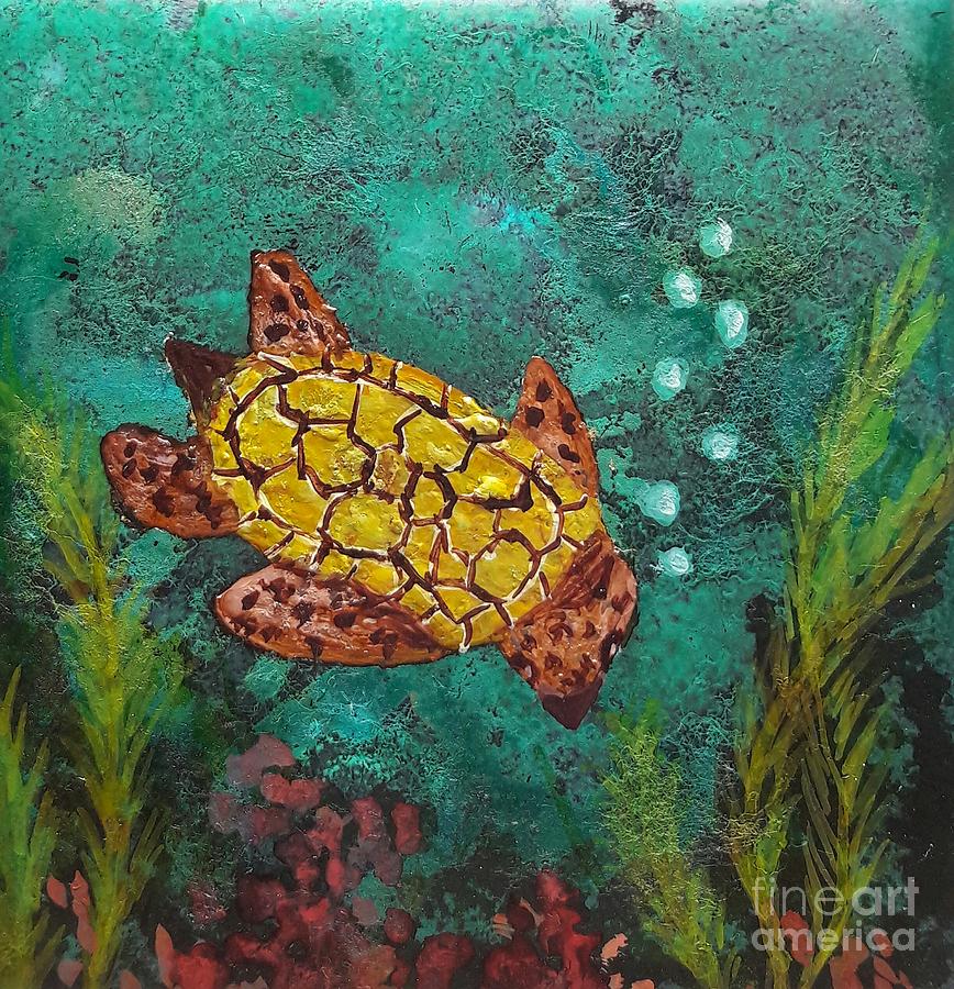 Sea Turtle Painting by Terri Mills