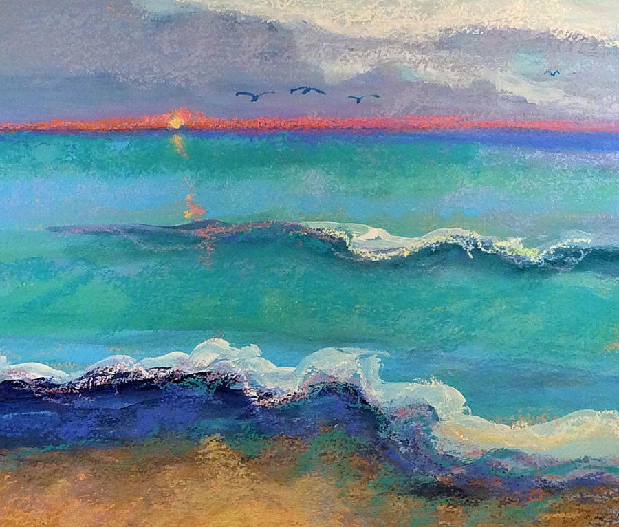 Sea View Painting by Marion Corbin Mayer