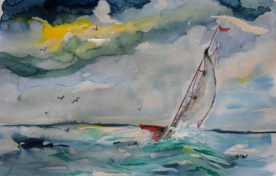 Sea you soon Painting by Susan Voidets
