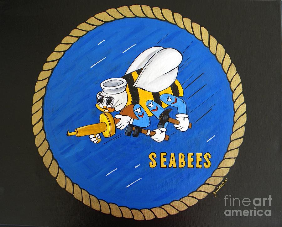 Seabees Painting by JoAnn Wheeler