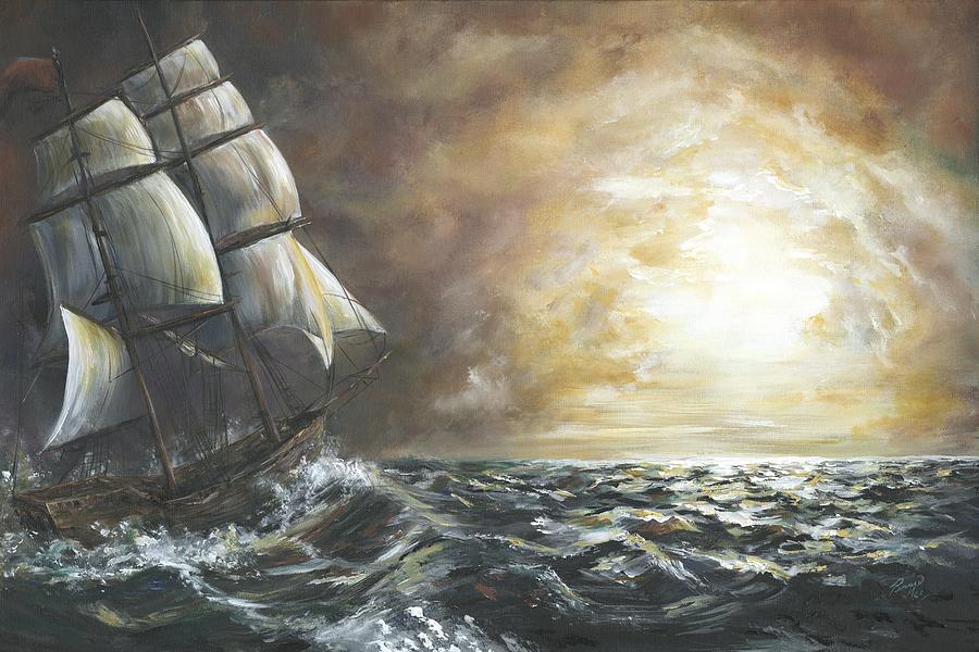Columbus Painting - Seafarers Search by Pennie Mirande