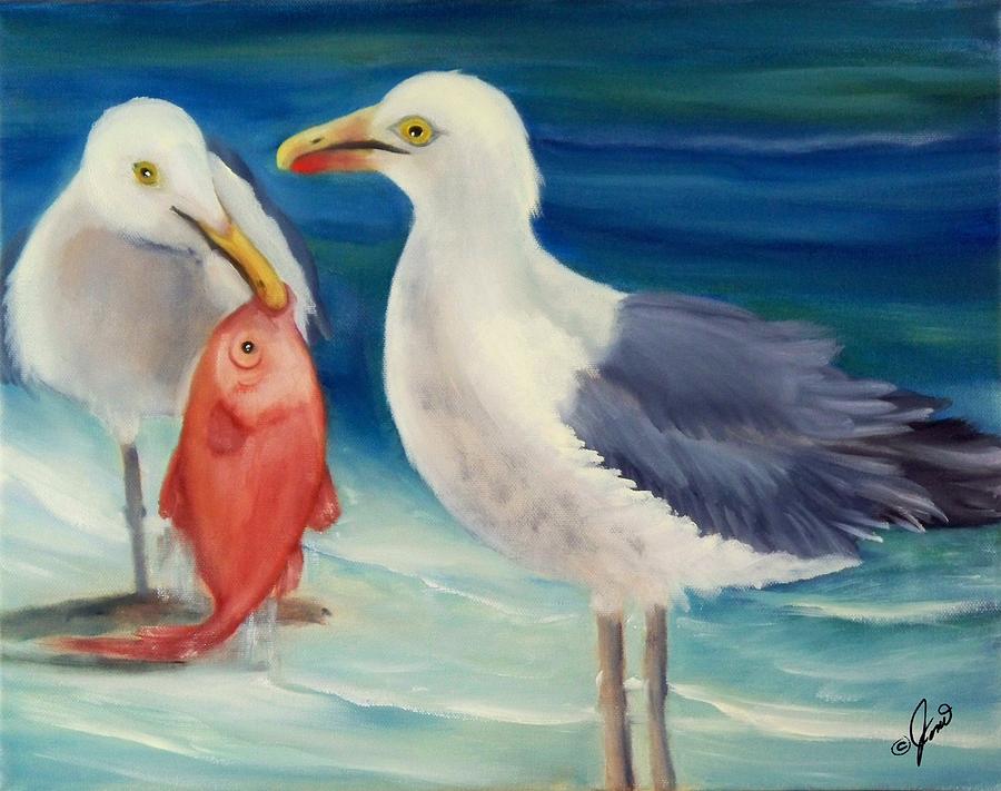 Seafood for Two Painting by Joni McPherson