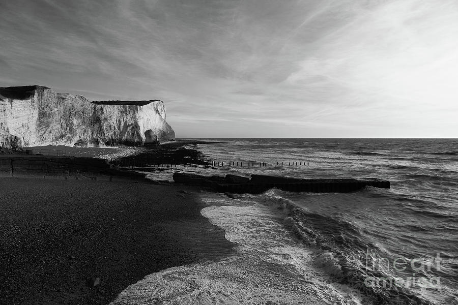 Seaford Head in Black and White East Sussex England Photograph by James Brunker