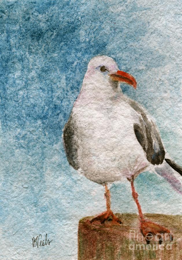 Seagull Painting by Bev Veals
