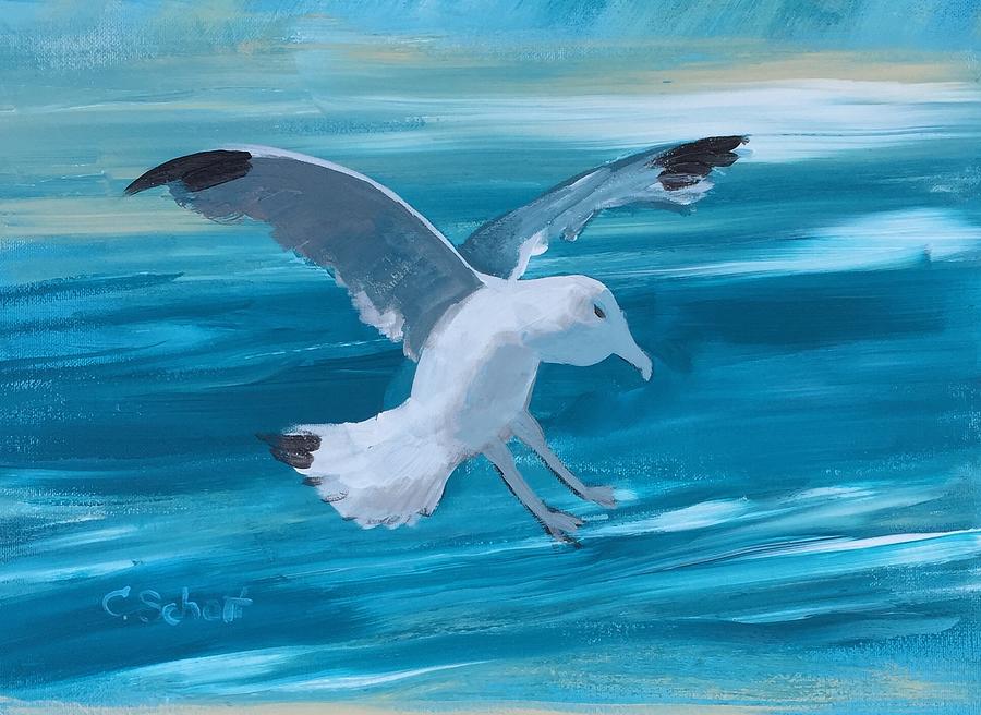 Seagull Painting by Christina Schott