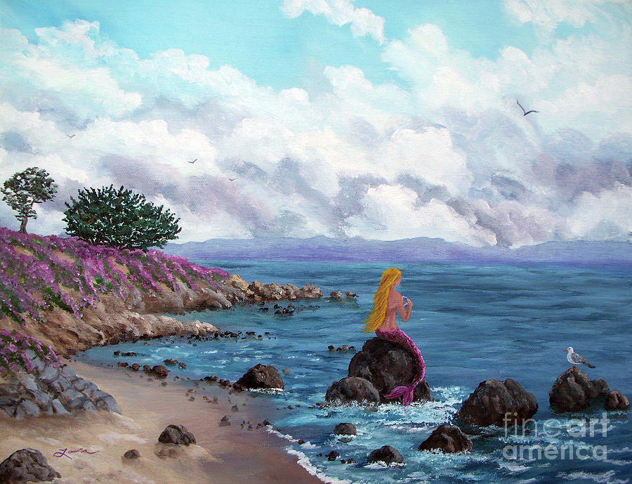 Seagull Cove Painting by Laura Iverson