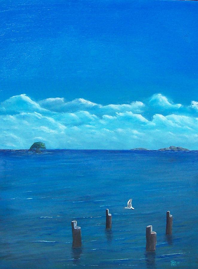 Seagull Seascape III Painting by Tony Rodriguez