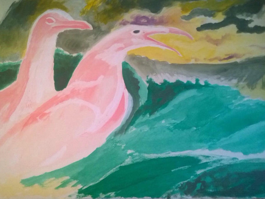 Seagulls Painting - Seagulls by Enrico Garff Seagulls Painting - Seagulls by Enrico Garff