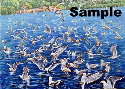 White Birds Painting - Seagulls by Komi Chen White Birds Painting - Seagulls by Komi Chen