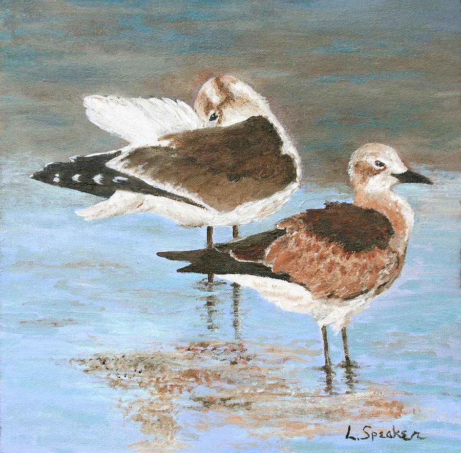 Seagulls Painting by Linda Speaker | Fine Art America