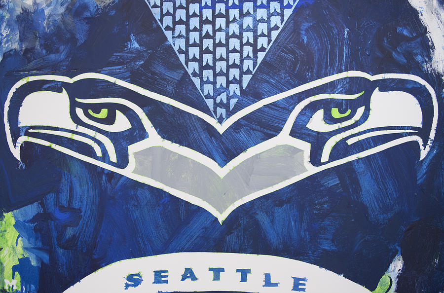 Seattle Painting - Seahawks Helmet by Candace Shrope