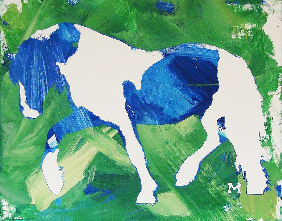 Horse Painting - Seahawks Horse by Candace Shrope Horse Painting - Seahawks Horse by Candace Shrope