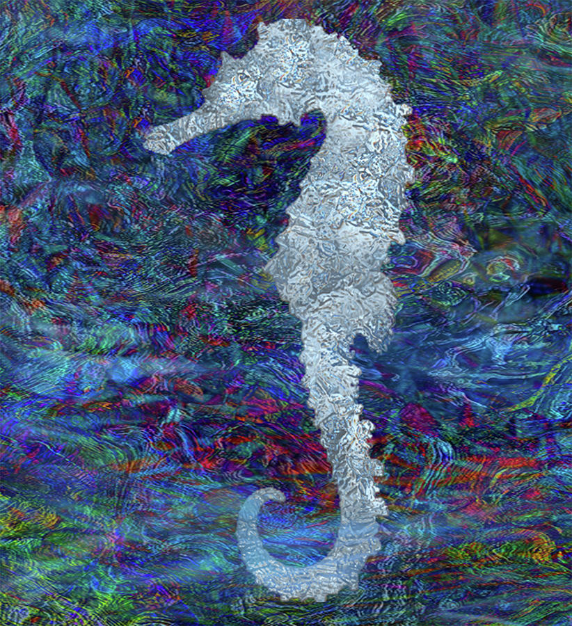Seahorse Abstract Painting by Jack Zulli