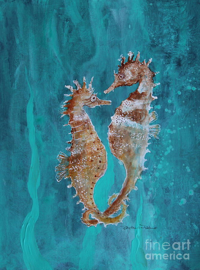 Seahorse Friends Painting by Robin Pedrero
