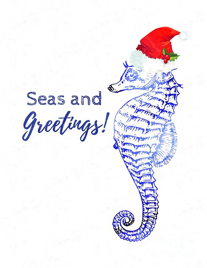 Seahorse Holiday Digital Art
