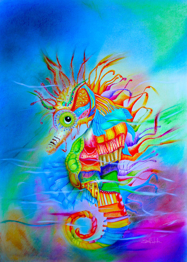 Seahorse Painting - Seahorse by Isabel Salvador