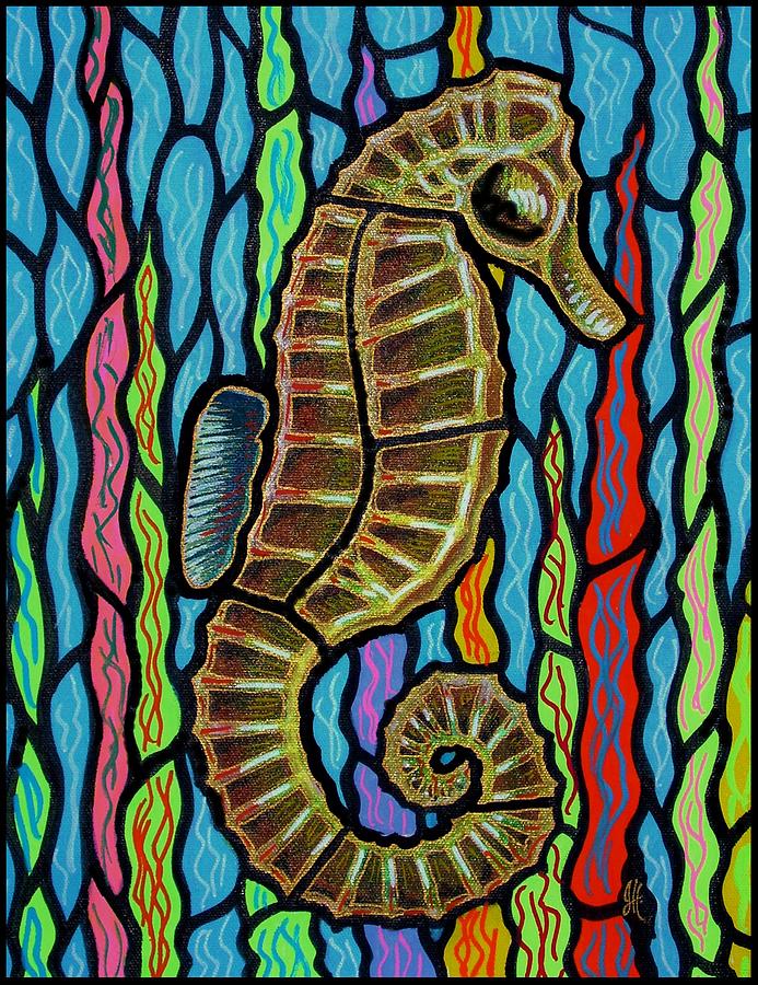 Seahorse Painting by Jim Harris