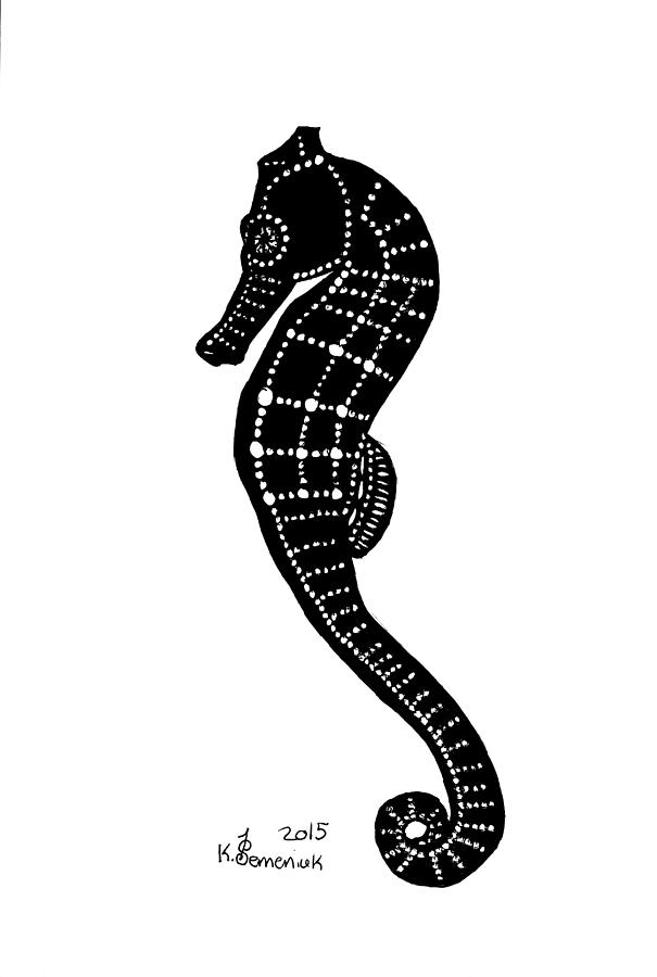 Seahorse Drawing - Seahorse by Kayleigh Semeniuk
