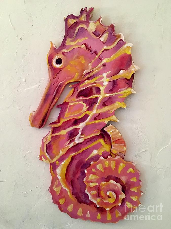 Seahorse  Painting by Stephanie Broker