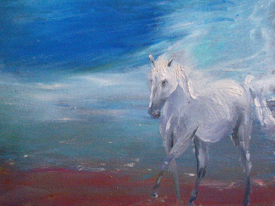 Seahorse Painting by Susan  Esbensen