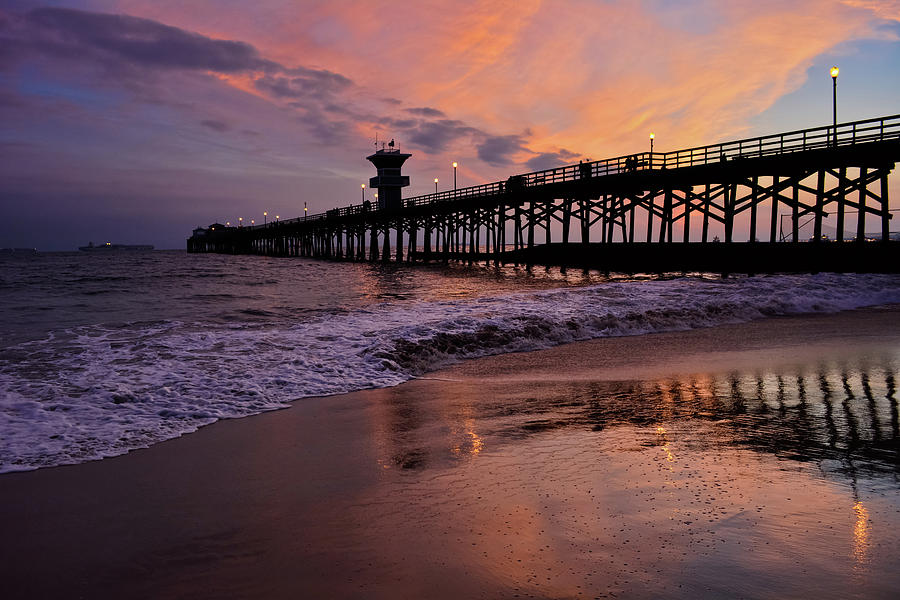 Seal Beach Municipal Pier Sunset Photograph by Kyle Hanson