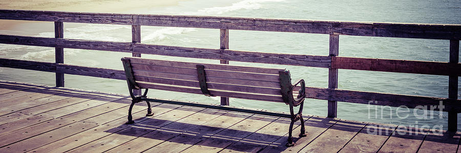 Seal Beach Pier Bench Panorama Photo Photograph by Paul Velgos Seal Beach Pier Bench Panorama Photo Photograph by Paul Velgos