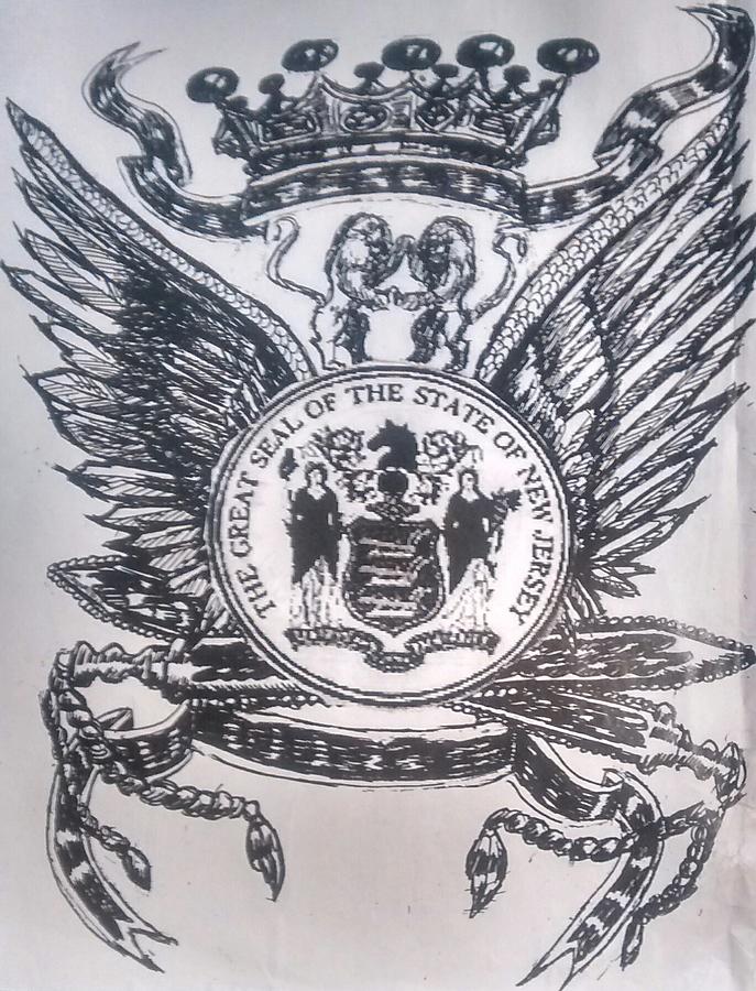 Seal Of New Jersey Drawing by Sylvester Wofford