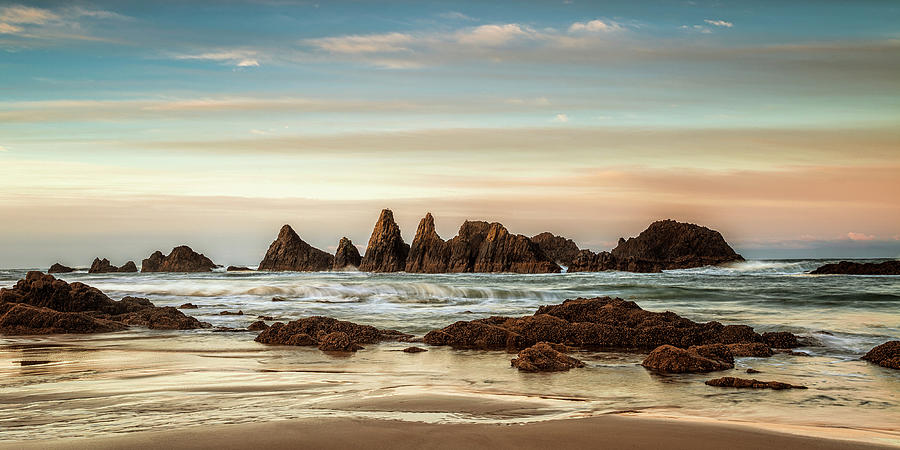Nature Photograph - Seal Rock Morning Panorama by Andrew Soundarajan