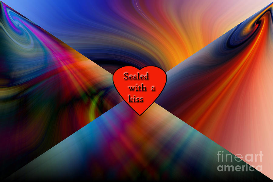 Heart Photograph - Sealed With A Kiss by Geraldine DeBoer