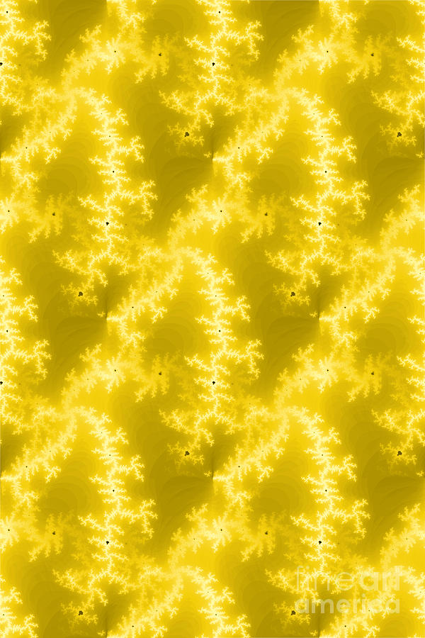 Abstract Digital Art - Seamless Fractal Yellow by Henrik Lehnerer