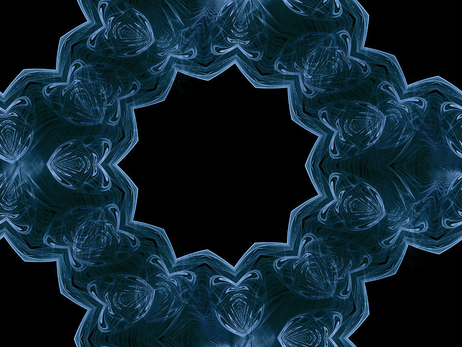 Seamless Kaleidoscope Blue Digital Art by Ernst Dittmar